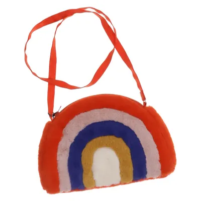 Axelremsväska (Röd, Flerfärgad) från Mini Boden Bomull, Pälsimitation, Polyester