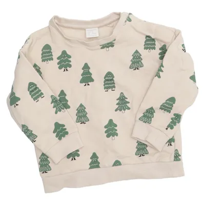 Collegetröja (Beige, Grön) från Lindex Baby Bomull, Elastan