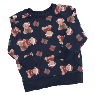 Julesweater (Blå, Rød, Grøn) fra Little Me Bomuld