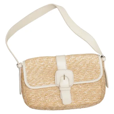 Shoulder-bag (Beige) from Arket Cotton, Leather