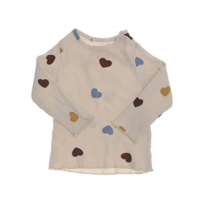 Long sleeve T-shirt (Beige, Multicolored) from Rikiki Cotton, Elastane