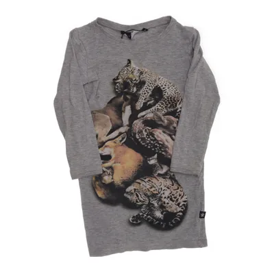 Long sleeve T-shirt (Gray, Multicolored) from Molo Cotton, Elastane, Viscose