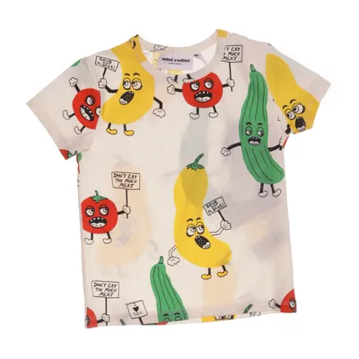 T-shirt (Wit, Meerkleurig) van Mini Rodini Katoen, Elastaan