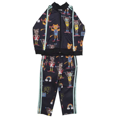 Träningsställ (Svart, Flerfärgad) från Adidas Mini Rodini Återvunnen polyester