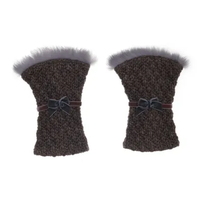 Wrist warmers (Brown) from Lieblings Polyamide, Polyester, Wool, Viscose