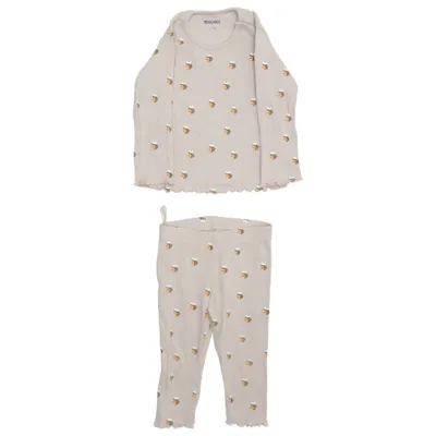 Pyjamas (Beige, Gul) från Rikiki Bomull, Elastan