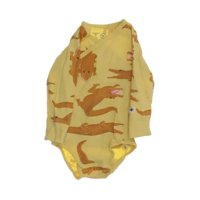 Body (Gul, Brun) från Lindex Baby Bomull, Elastan