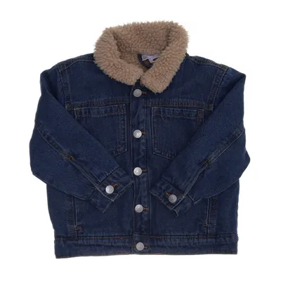 Gevoerde spijkerjas (Blauw) van Ergee Polyester