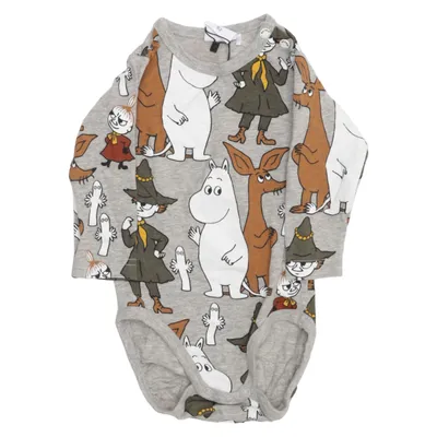 Body (Grå, Flerfärgad) från Moomin by Martinex Bomull, Elastan