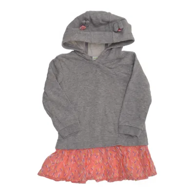 Robe à capuche (Gris, Rose, Multicolore) de Vertbaudet Coton, Fibre métallique, Polyester