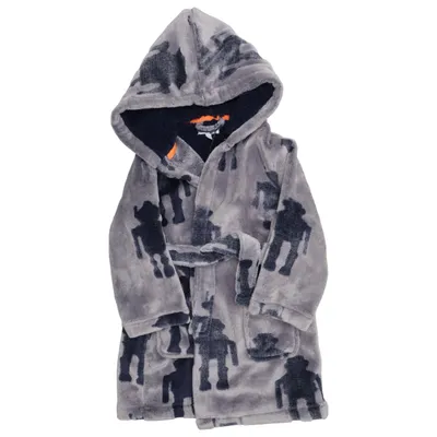 Bathrobe (Gray, Blue) from Bluezoo Polyester