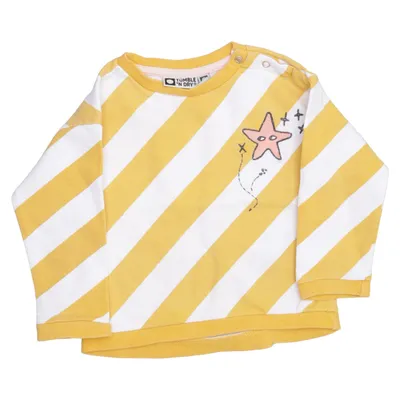 Sweatshirt (Gul, Hvid) fra Tumble 'N Dry Elastan, Økologisk bomuld