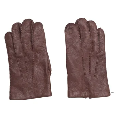 Gants en cuir (Marron) de Dents Cachemire, Cuir