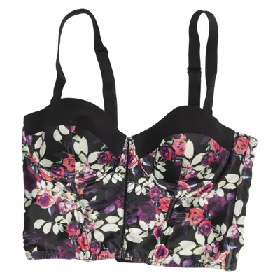 Bustier (Sort, Flerfarvet) fra Lindex Elastan, Polyester