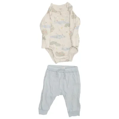 Set (Grå, Flerfärgad) från Lindex Baby Bomull, Elastan