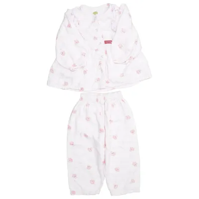 Pajamas (Pink, White) from Enfant Bamboo, Cotton