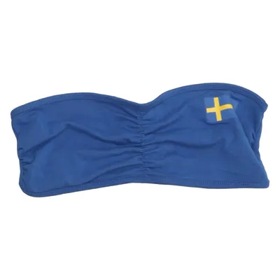 Bandeau-BH (Blau, Gelb) von Official Supporter Baumwolle, Elasthan