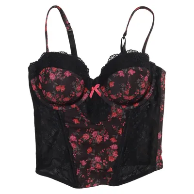 Bustier (Sort, Pink, Flerfarvet) fra C&A Lingerie Elastan, Polyamid, Polyester