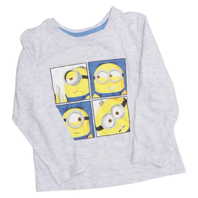Long sleeve T-shirt (Gray, Multicolored) from Minions Cotton, Polyester