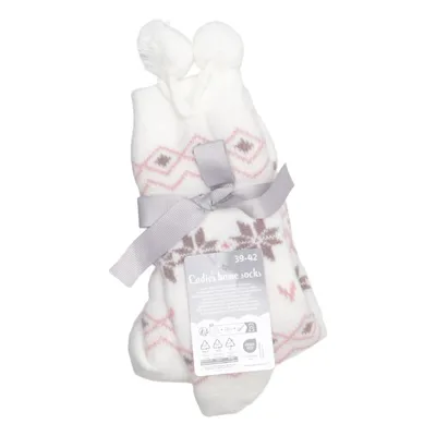 Socks (White, Pink, Brown) from Action Acrylic, Elastane, Polyester