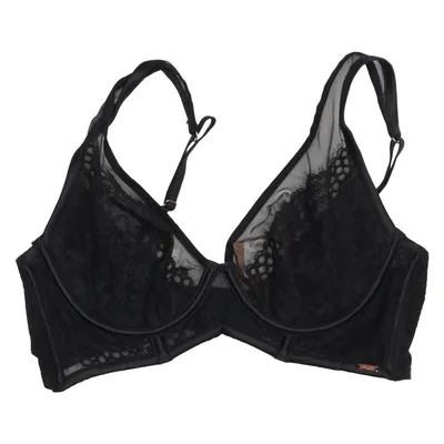 Soutien-gorge (Noir) de Noir Élasthane, Polyamide, Polyester