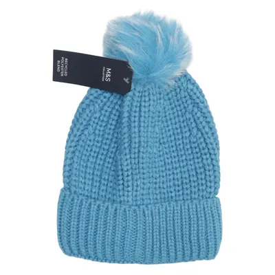 Tophue (Turkis) fra M&S Akryl, Polyester