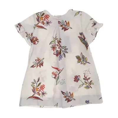 Jurk (Wit, Meerkleurig) van Zara Baby Katoen, Elastaan