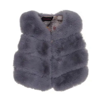 Bont gilet (Grijs) van Caiyilin