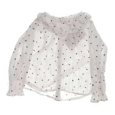 Blouse (White, Black) from Zara Cotton