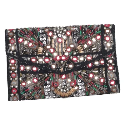 Clutch bag (Black, Multicolored) from Zara Accessories Cotton