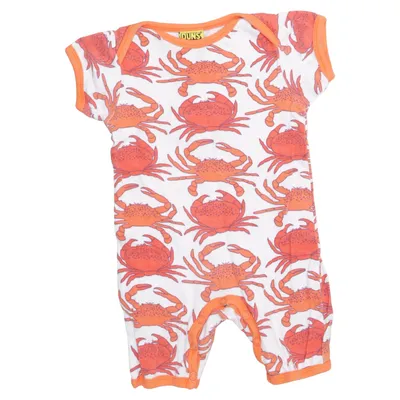 Barboteuse (Blanc, Orange) de Duns Sweden Coton biologique