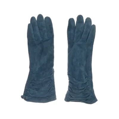 Læderhandsker (Blå, Turkis) fra Silk Road Polyester, Læder
