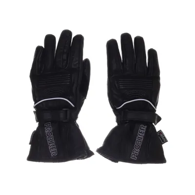 Motorcycle gloves (Black) from Probiker Polyester, Leather
