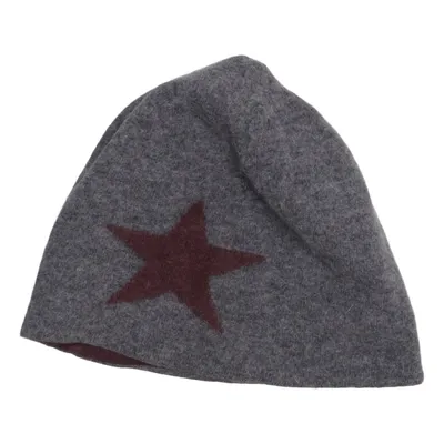 Beanie (Gray, Red) Angora, Polyamide, Wool
