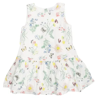 Klänning (Vit, Flerfärgad) från Lindex Baby Bomull