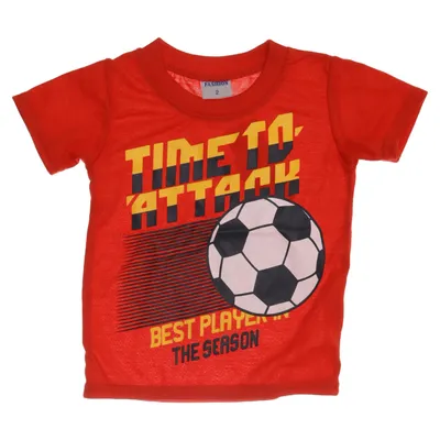 T-shirt (Röd, Svart, Vit) från Fashion Polyester