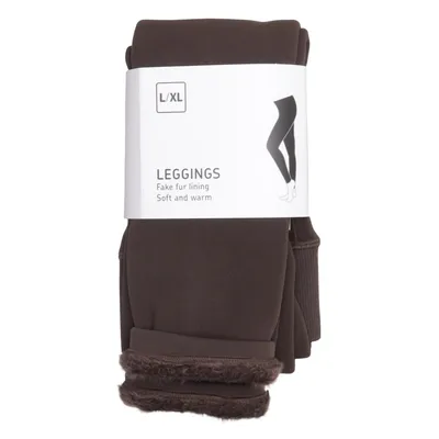 Leggings (Brun) från Rusta Elastan, Polyester