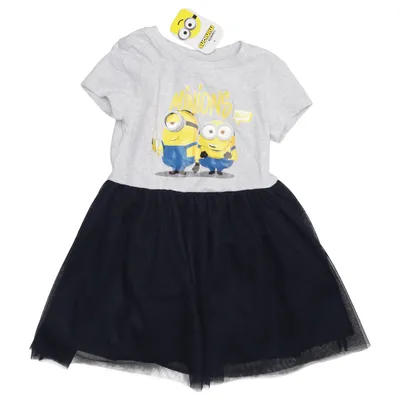 Klänning (Grå, Blå) från Minions Bomull, Polyester