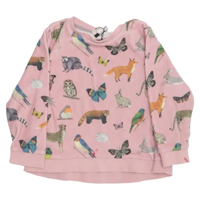 Trui (Roze, Meerkleurig) van Kelzuki x H&M Elastaan, Polyester