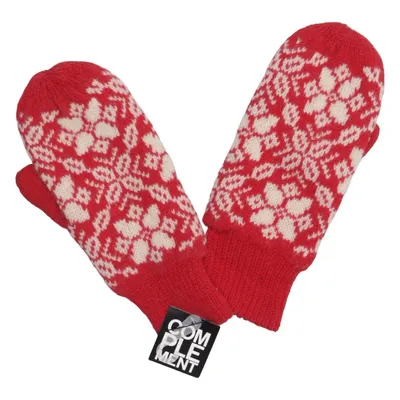 Fäustlinge (Rot, Beige) von Complement Polyester, Wolle