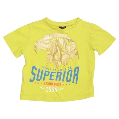T-shirt (Geel, Blauw) van Akademiks Katoen