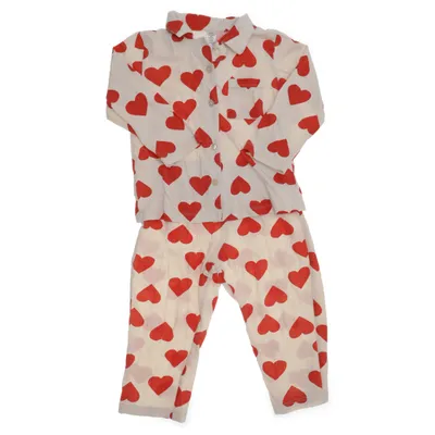 Pyjama (Beige, Rood) van Lindex Katoen