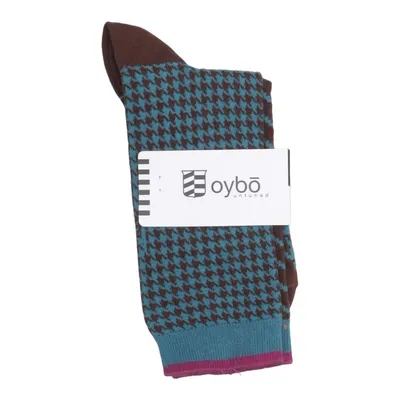 Chaussettes tricotées (Glencheck) de Oybò Coton, Élasthane, Polyamide