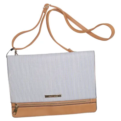 Sac à bandoulière (Bleu, Blanc, Marron) de Achilleas Polyuréthane