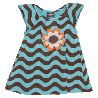 Klänning (Blå, Brun, Orange) från Me&i Bomull, Elastan