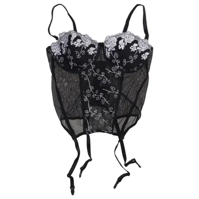 Bustier (Zwart, Wit) van Cottelli Collection Elastaan, Polyamide, Viscose