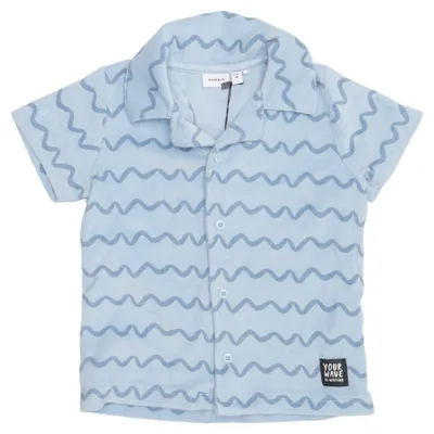 Chemise à manches courtes (Bleu) de Name It Coton biologique