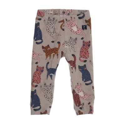 Leggings (Beige, Meerkleurig) van Polarn O. Pyret Katoen, Elastaan