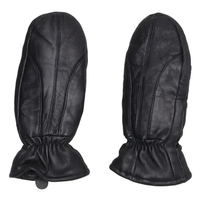 Lädervantar (Svart) Skinn, Polyester