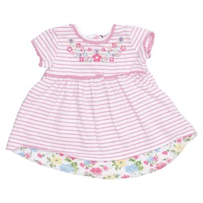 Barboteuse (Rose, Blanc, Multicolore) de Little Me Coton, Élasthane